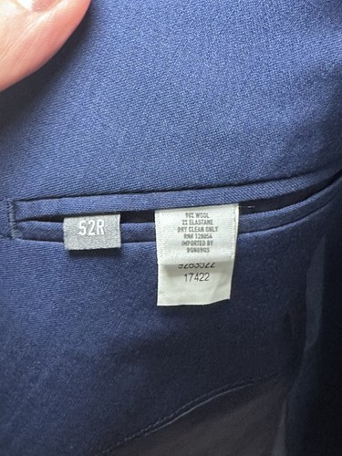 Bonobos Lanificio Comero Flexo Woven Wool Blue Sport Coat 52R NWOT Blazer Jacket - Picture 3 of 6