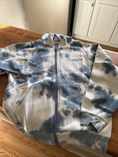 Comfrt Minimalist zip up hoodie wave size medium new Unisex Blue Gift Luxury