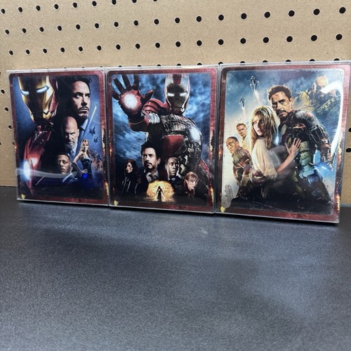 Iron Man 1-3 Marvel MCU 4k Blu-Ray UHD Steelbook Lot Konvolut
