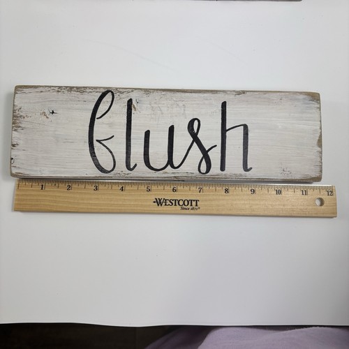 Primitive Farmhouse Painted Distressed Wooden Signs White w/ Black Lettering - Picture 10 of 10