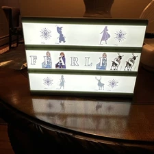Disney Frozen II LED Message Lightbox With 80+ Changeable Plastic Cards 