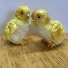 Lot Of 2 Vintage Lefton Easter Chicken Chick Peep Figurines Japan Yellow