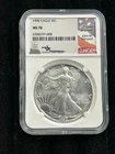 1990 $1 American Silver Eagle NGC MS 70 Mercanti 🇺🇸🇺🇸FLAG LABEL🇺🇸🇺🇸