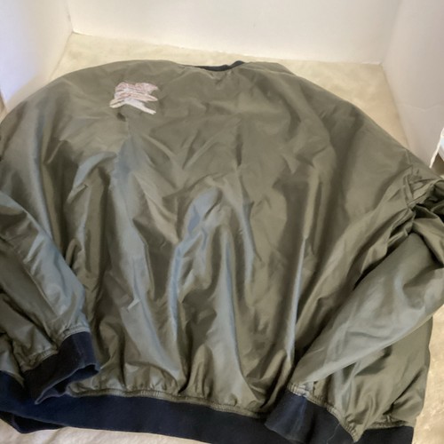 Vintage Bass Cat pullover windbreaker insulated Pockets LS Black XXL Read - Picture 13 of 13