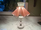 Beautiful Vintage Milk glass Hobnail Lamp