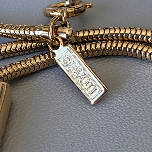 De colección. Collar y Pendientes Cadena Serpiente Colgante Deslizante Estrás Transparente Años 70 Avon - Imagen 9 de 21