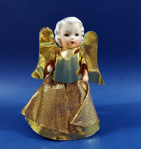Vintage Japan Holt Howard Choir Angel Girl Gold Christmas Figurine