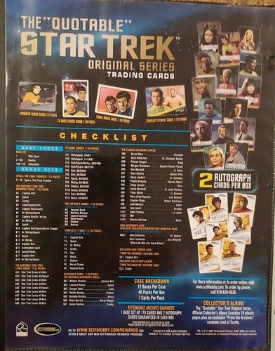 2004 Rittenhouse Quotable Star Trek Original Series Yabigmikes Bundle Binder+Set - Picture 5 of 24