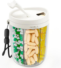 Large Supplement Organizer Bottle, Holds Plenty of 6 Various Vitamins in 1 Pill