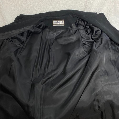 Cappotto vintage Macintosh New England Pea nero lana doppiopetto donna taglia 14 USA - Foto 8 di 13