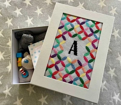 TINY BOX COMPANY Needlepoint Memory box - Stitch your own memory keepsake box