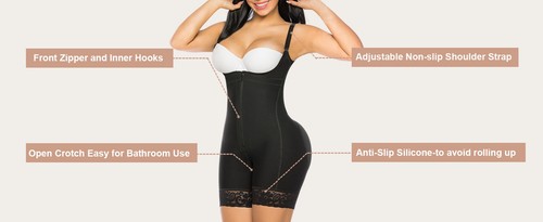 YIANNA Fajas Colombianas Shapewear Women Postpartum Tummy Control Body Shape SML - Picture 8 of 16