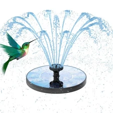 Solar Water Fountain, Upgraded Solar Bird Bath Fountains with 6 Nozzles, Free...