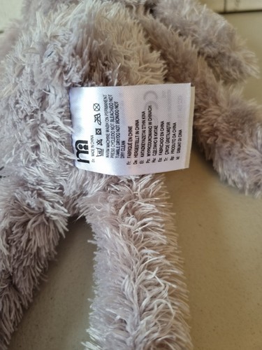 Mothercare Grey Beasley Bunny Rabbit Soft Toy Comforter Soother Approx 13" - Picture 10 of 12