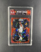 2020-21 Panini Prizm - Anthony Edwards #258 Red Ice Prizm Rookie RC HGA 8.5