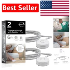 Effortless Control 2-Pack 6Ft Braided Extension Cords - Perfect for Lamps & More