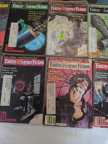 The Magazine of Fantasy and Science Fiction, vtg lot of 19 editions 1970-85 - Foto 11 di 23