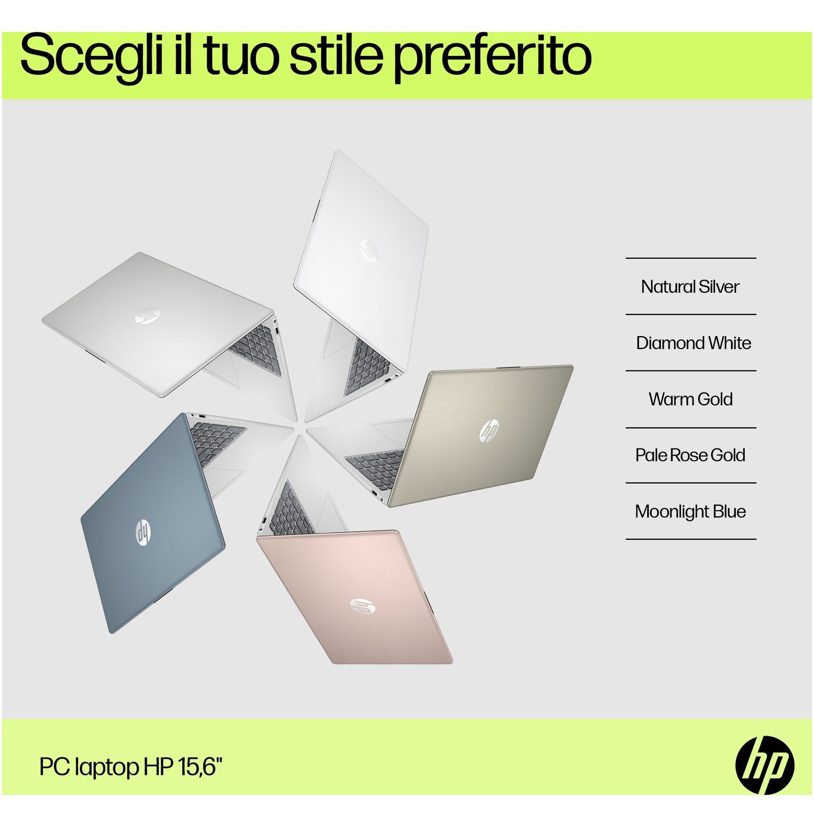HP Notebook Computer portatile 15,6" Full HD i7-1255U 16GB RAM 512GB SSD Argento foto 6