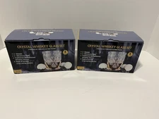 Premium Scotch Elegant Whiskey Glasses - Set of 4