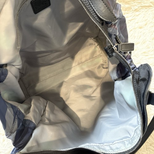Borsa tote Burberry nylon Nova check blu logo cavallo - Foto 11 di 17