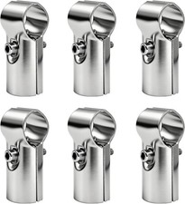 T Pipe Connector Clamps, 6 Sets 25mm(OD.1inch) Stainless Steel 25mm 