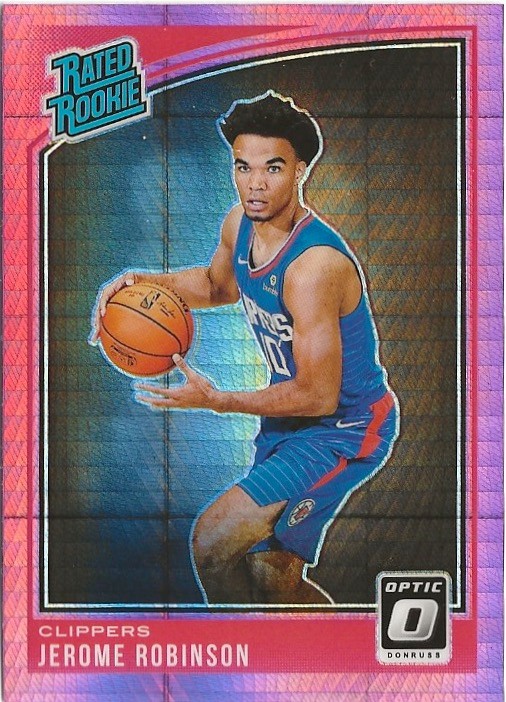 2018-19 Donruss Optic Jerome Robinson Pink Prizm Rated Rookie SP RC Clippers