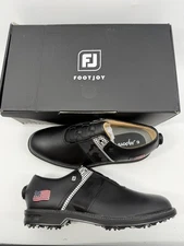 Footjoy Myjoys Premiere Series BOA Packard Golf Shoes Black Plaid USA 12 Wide
