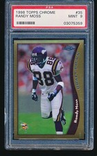 1998 Topps Chrome RANDY MOSS Rookie #35 PSA 9