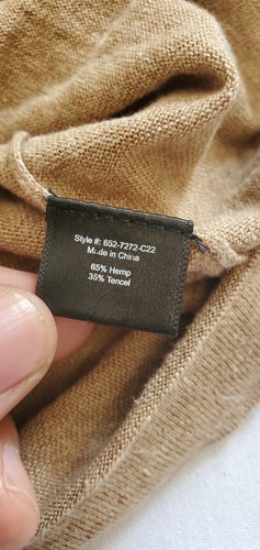 Jenni Kayne 145 $ Hanfmischung Sommer Basic Tee T-Shirt Damen Gr. M, camelbraun - Bild 6 von 8