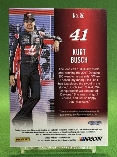 2019 Panini The National #R6 Kurt Busch NASCAR �️081 - Bild 2 von 2