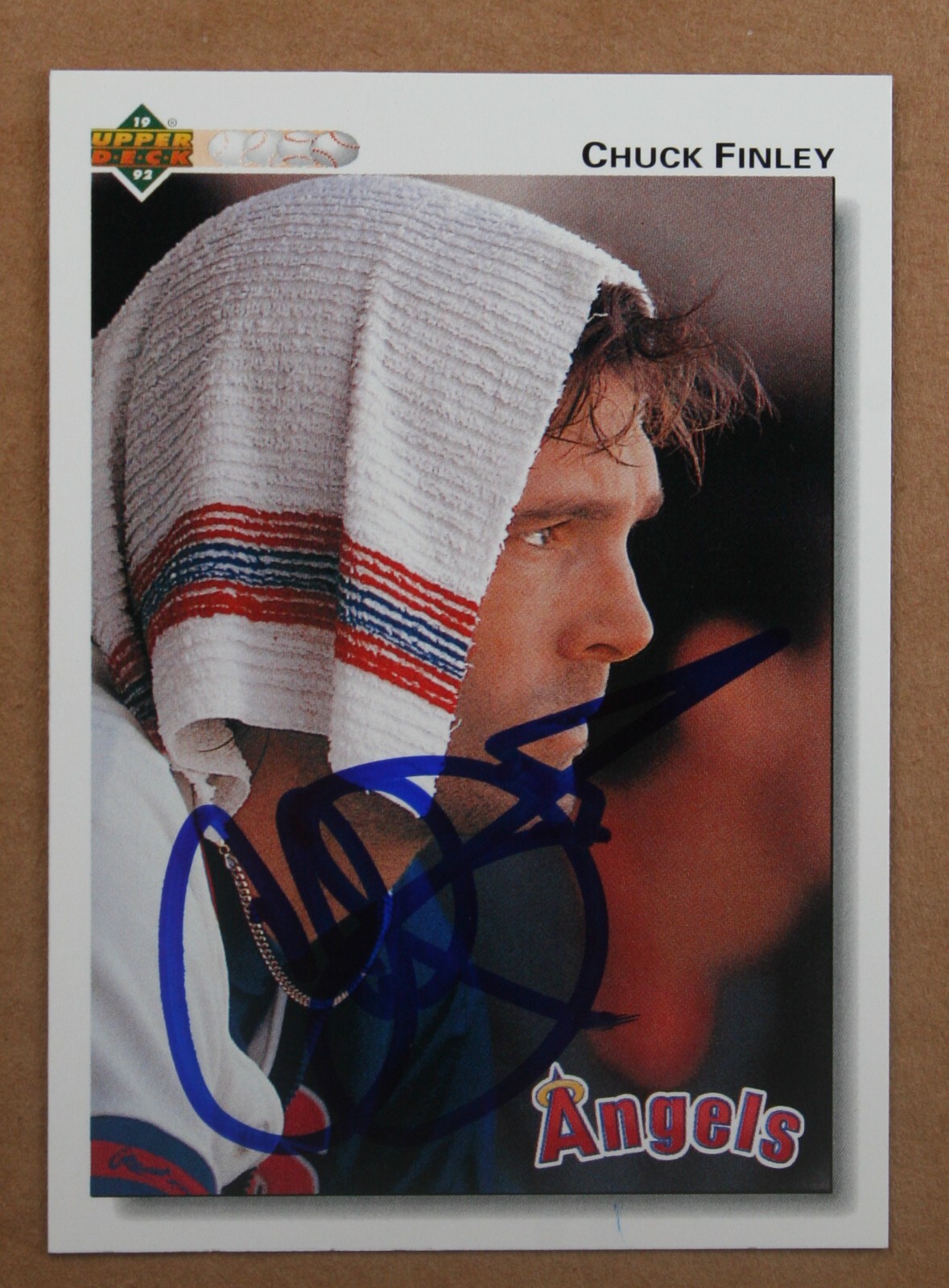AUTOGRAPHED - Chuck Finley Upper Deck #244 California Angels 1992