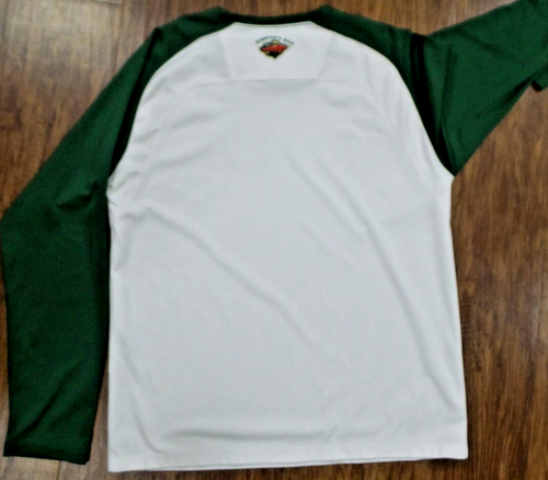 Minnesota Wild Shirt NHL White/Green Long Sleeve Shirt Size Large - Picture 16 of 16