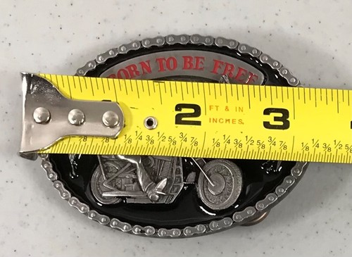 Siskiyou Pewter BORN TO BE FREE Belt Buckle Motorcycle NEW Made in USA - Picture 6 of 6