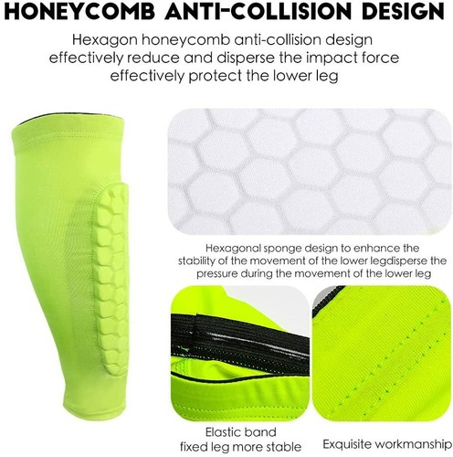 Football Shin Guards Protective Soccer Pad Leg Basketball Training Sport kid men - Picture 5 of 19