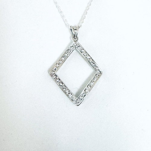 Solid 925 Sterling Silver Necklace Sparkling Cubic Zirconia Harmony Pendant - Picture 3 of 6