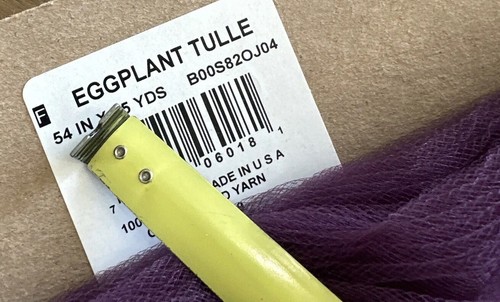 Tessuto melanzane viola tulle decorazione matrimonio puro bullone 54" X 17 anni - Foto 8 di 8