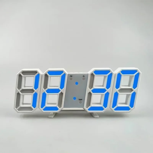 3D LED Digital Alarm Clock with Time, Date, Temperature Display, Wall Mountable - Picture 10 of 22