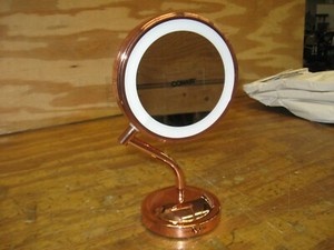 Conair Rose 1x 5x Lighted Vanity Mirror In Gold Conair Rose 1x 5x Lighted Vanity Mirror, Gold Light Vanity Mirror