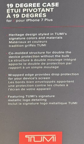 TUMI 19 Degree Case for iPhone 7 Plus - Gloss Black - Picture 3 of 5