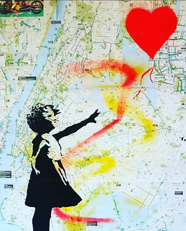 Banksy - Girl with balloon PINK WCP COA付 Banksy - Girl with balloon PINK WCP COA付 Girl with Balloon