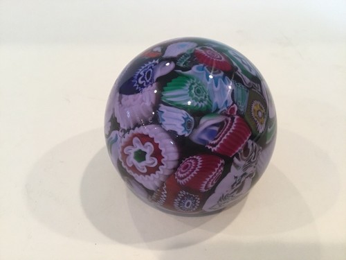 Vintage Paperweight Galliano Ferro Murano Tutti Frutti Glass Millefiori Italy - Picture 2 of 6