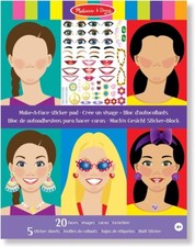 Melissa & Doug Reusable Sticker Book - Make a face