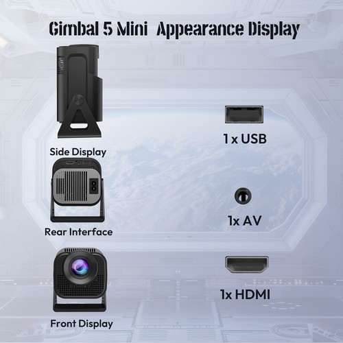 4K Projector Smart HD LED WiFi Bluetooth HDMI USB Android Office Home Theater US - Picture 13 of 14