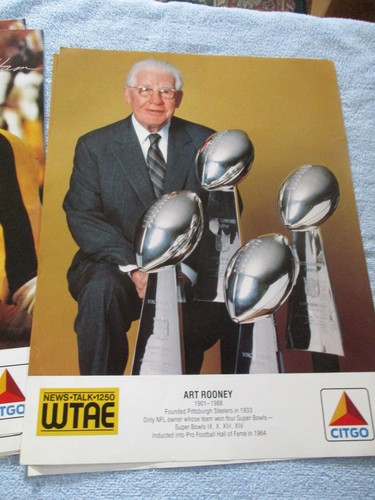 Pittsburgh Steelers '89 WTAE Citgo Posters 9, '92 Schedule Stickers 3 Hat Pins 3 - Picture 8 of 13