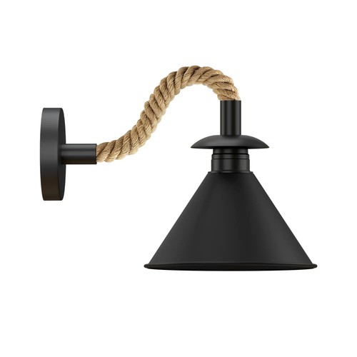 Industrial Metal Hemp Rope E27 Wall Mounted Wall Sconce Light - Picture 9 of 90