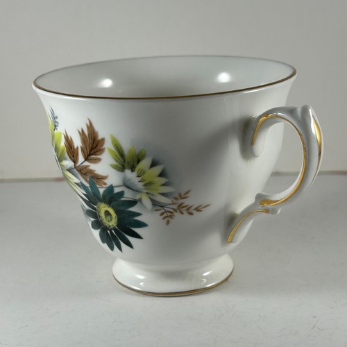 Taza de té y platillo floral Queen Anne China recortado en oro Ridgeway Potteries Ltd - Imagen 5 de 12