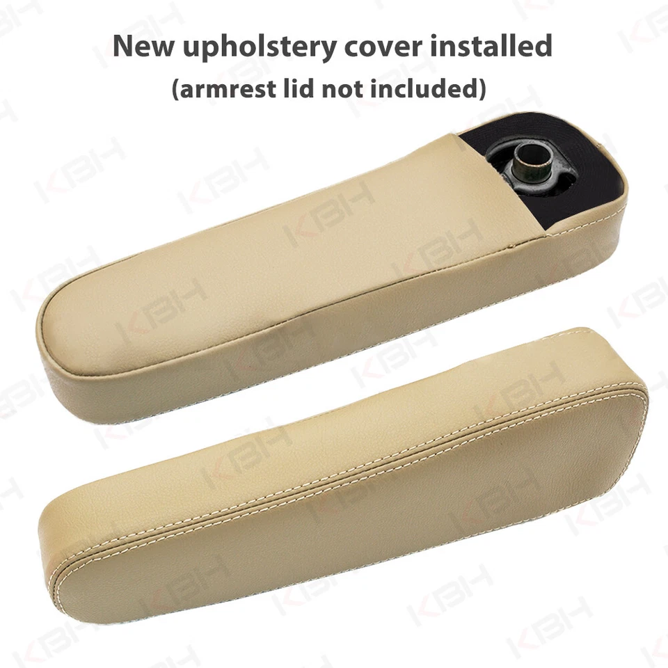 Ajuste 2001-2006 Honda CR-V CRV asiento delantero reposabrazos cuero PU cubierta moldura 2 piezas tostado Foto 2 de 4