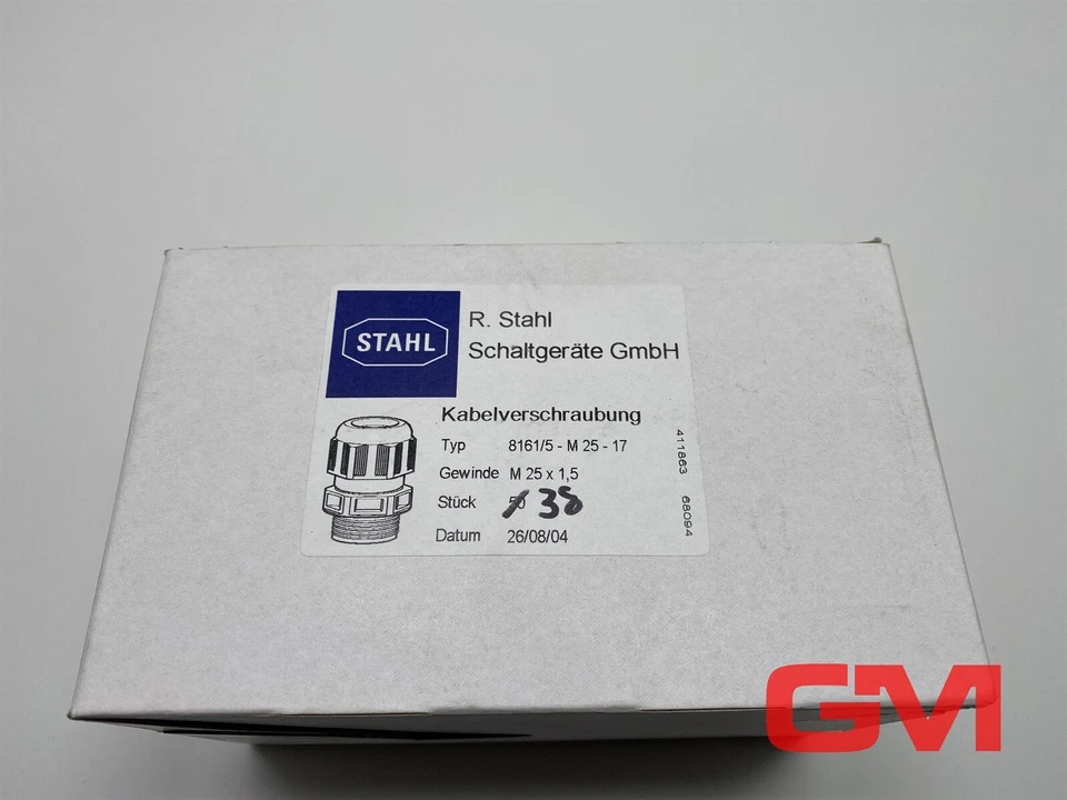 VE 38x R. Stahl Kabelverschraubung 8161/5-M25-17 cable gland M25x1,5 8161/5 - Bild 2 von 4