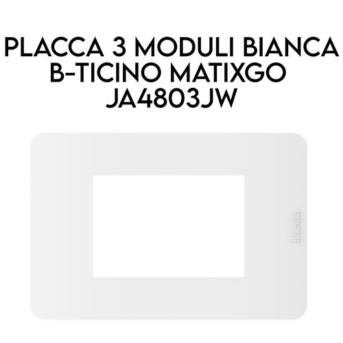 SUPPORTI PRESE PLACCHE E INTERRUTTORI BASCULANTI B-TICINO MATIXGO STILE BIANCO - Photo 12/33
