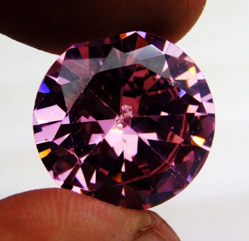 Certified 20.00 Cts Natural Round Cut Cambodian Pink Zircon Loose Gemstone - Picture 11 of 11